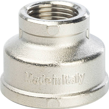 Муфта переходная Ду 25*15 (1"х1/2") внутренняя резьба никель STOUT